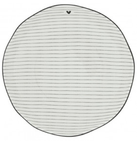 Тарелка для пасты 21 см глубокая  Мята "Stripes /edge black" / 308921