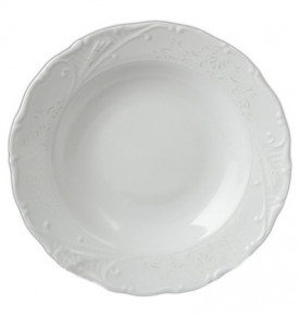 Набор тарелок 23 см 6 шт глубокие  Bohemia Porcelan Moritz Zdekauer 1810 s.r.o. "Лиана /Платиновый узор" / 051024