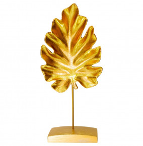 Набор статуэток 2 шт (35 x 17/ 27 x 12 см) золотой  O.M.S. Collection "Листья" / 294521
