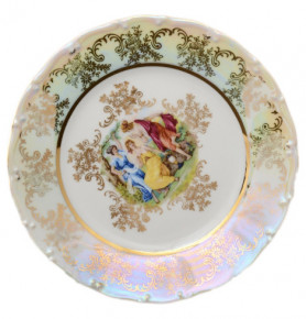 Набор тарелок 17 см 6 шт  Bohemia Porcelan Moritz Zdekauer 1810 s.r.o. "Офелия /Мадонна перламутр" / 037671
