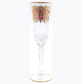 Бокалы для шампанского 180 мл 6 шт  RCR Cristalleria Italiana SpA "Timon /Адажио /Золото на розовом" / 156118