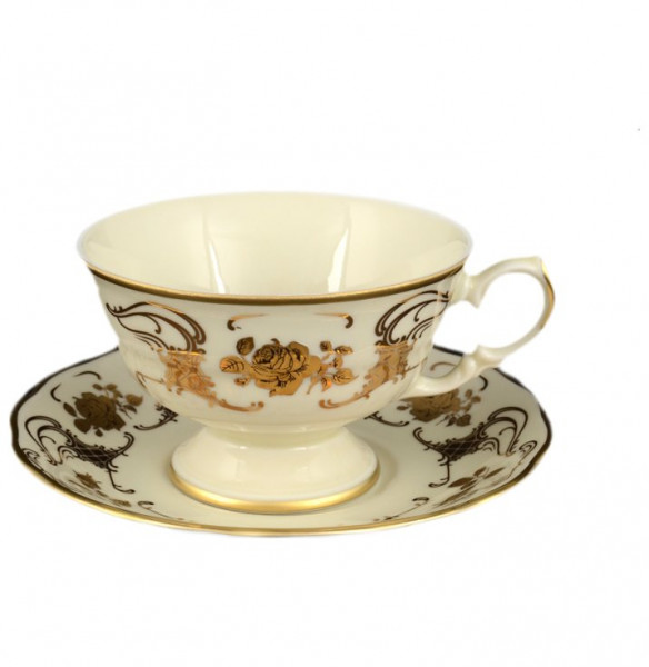 Набор чайных пар 250 мл 6 шт  Royal Czech Porcelain &quot;Фредерика /Золотая роза&quot; / 098348