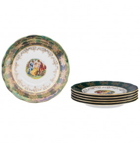 Набор тарелок 19 см 6 шт  Royal Czech Porcelain "Фредерика /Мадонна зелёная" / 088743