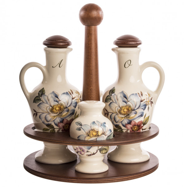 Набор для специй 5 предметов h-25 см  Artigianato Ceramico by Caroline &quot;Artigianato ceramico /Весенние лепестки&quot; / 171689