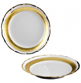 Набор тарелок 25 см 6 шт  Bohemia Porcelan Moritz Zdekauer 1810 s.r.o. "Анжелика /Золотая лента" / 013621