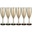 Бокалы для шампанского 170 мл 6 шт  LEFARD &quot;Бельведер золотой&quot; / 263874