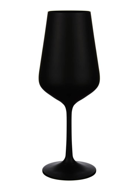 Бокалы для красного вина 450 мл 6 шт матовые  Crystalex CZ s.r.o. &quot;Сандра /Чёрный&quot; / 301072