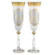Бокалы для шампанского 190 мл 2 шт  Crystalex CZ s.r.o. &quot;Анжела /Свадебные /Антик золото&quot; / 052971