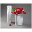 Ваза для цветов 19,5 см белая  Cmielow Design Studio &quot;BENT&quot; / 163390