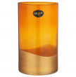 Ваза для цветов 25 см  Muza &quot;Modern cylinder amber /Gold&quot; / 288491