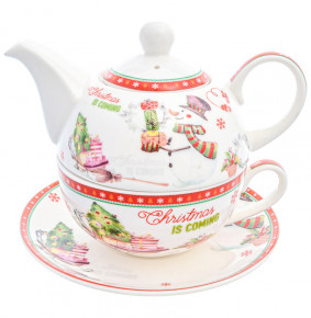 Чайный набор 3 предмета (заварочный чайник + чайная пара)  Royal Classics "Christmas time /Royal Classic" / 228345