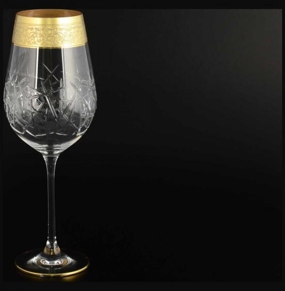 Бокалы для красного вина 6 шт  RCR Cristalleria Italiana SpA &quot;Timon /Париж матовое золото&quot; / 101059