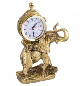 Часы настольные 32 см  ИП Шихмурадов "Слон" /бронза с позолотой / 273625