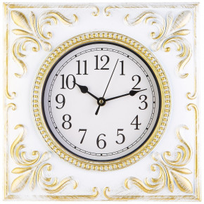 Часы настенные 30 х 30 см кварцевые  LEFARD "ROYAL HOUSE/Антик слоновая кость" / 188029