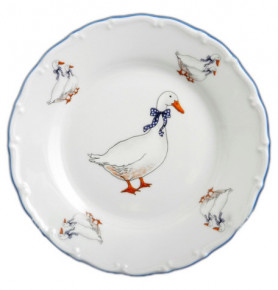 Набор тарелок 19 см 6 шт  Bohemia Porcelan Moritz Zdekauer 1810 s.r.o. "Офелия /Гуси" / 013563