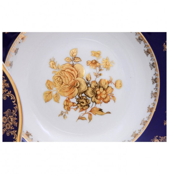 Набор тарелок 18 предметов (19, 23, 25 см)  Leander &quot;Мэри-Энн /Золотая роза /Кобальт&quot; / 084172