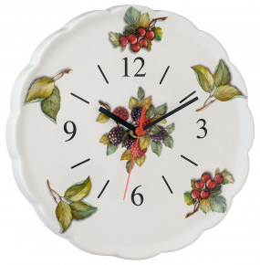 Часы настенные 29,5 см  Artigianato Ceramico by Caroline "Artigianato ceramico /Лесные ягоды" / 243595