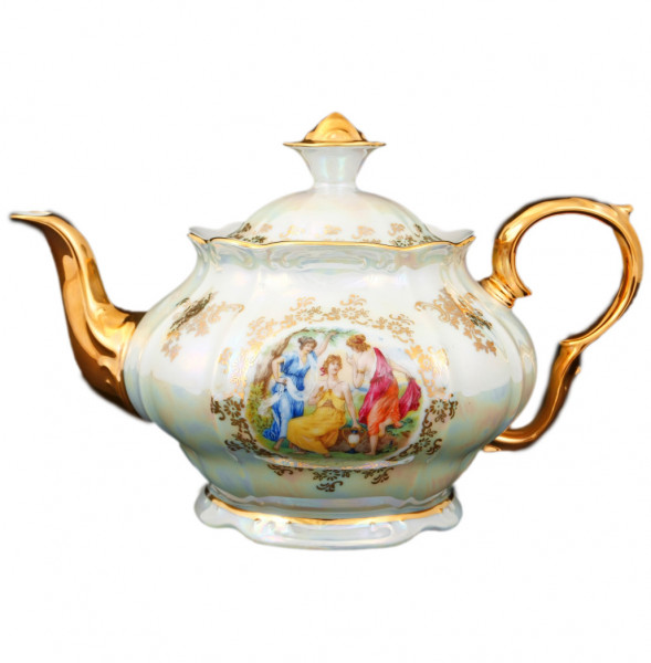 Заварочный чайник 1,2 л  Bohemia Porcelan Moritz Zdekauer 1810 s.r.o. &quot;Магнолия /Мадонна перламутр&quot; / 119272