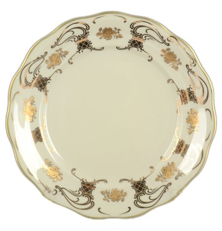 Набор тарелок 25 см 6 шт  Royal Czech Porcelain &quot;Фредерика /Золотая роза&quot; / 098347