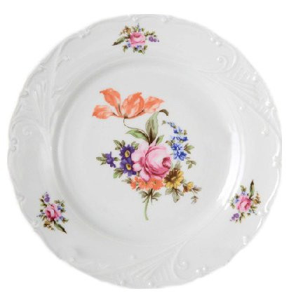 Набор тарелок 25 см 6 шт  Bohemia Porcelan Moritz Zdekauer 1810 s.r.o. &quot;Лиана /Полевой цветок&quot; / 051043