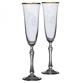 Бокалы для шампанского 190 мл 2 шт  Crystalite Bohemia "Проксима /432230 /Свадебные" / 152210