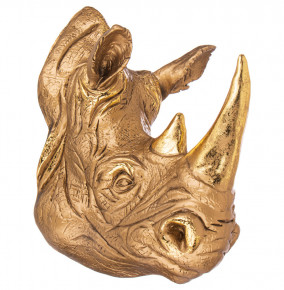 Панно 45 см  LEFARD "Голова носорога" /бронза с позолотой / 299013