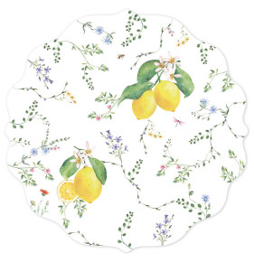 Подставка под горячее 34,5 см 2 шт круглые  Easy Life "Цветы и лимоны" / 347282