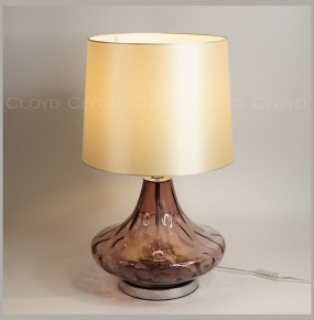 Настольная лампа 1 рожковая  Cloyd "LEBEN" / выс. 61 см - хром - фиолетов.стекло / 348250