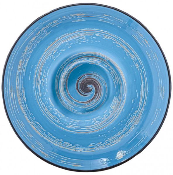 Тарелка 24 см глубокая голубая  Wilmax &quot;Spiral&quot; / 261660
