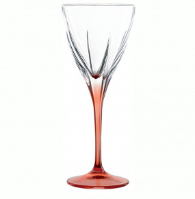 Бокал для белого вина 210 мл 1 шт  RCR Cristalleria Italiana SpA "Фьюжн /разноцветные ножки" (оранжевый) / 149539