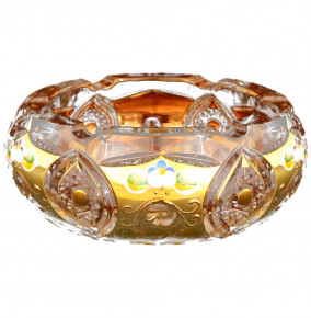 Пепельница 15 см круглая  Sonne Crystal "Хрусталь с золотом"  / 059921