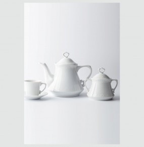 Чайный сервиз на 6 персон 15 предметов  Cmielow "Камелия /Без декора" / 139491