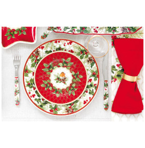 Набор тарелок 19 см 4 шт  Easy Life "Рождественские ягоды" (подарочная упаковка) / 338029