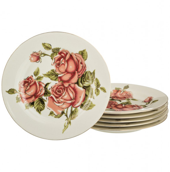 Набор тарелок 19 см 6 шт  LEFARD &quot;Корейская роза&quot; / 186410