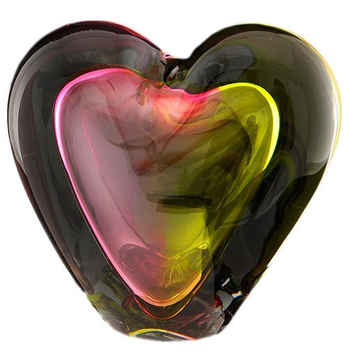 Скульптура для интерьера  Remisglass &quot;Сердце&quot; красно-желтое среднее / 068591