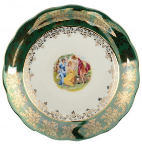 Набор тарелок 21 см 6 шт  Royal Czech Porcelain "Фредерика /Мадонна зелёная" / 096789